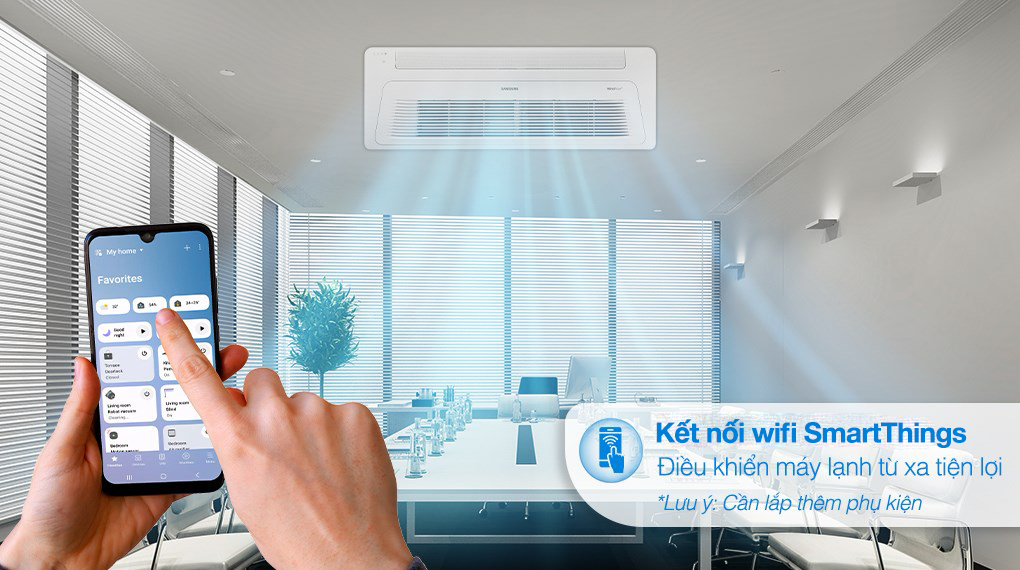 Máy lạnh âm trần 1 hướng Samsung Inverter 2 HP AC052TN1DKC/EA - kết nối wifi