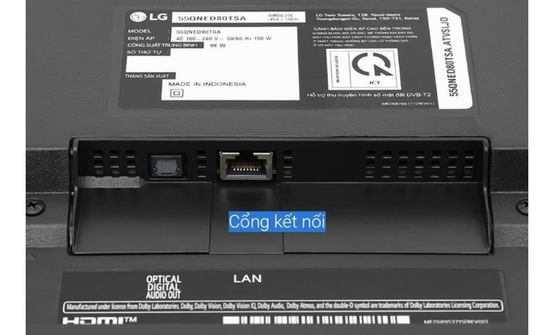 Smart Tivi QNED LG 4K 65 inch 65QNED80TSA
