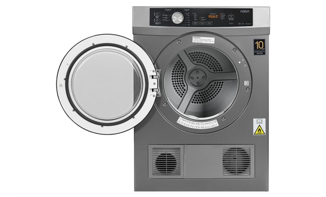 Máy sấy thông hơi Aqua 8 kg AQH-V800H SS