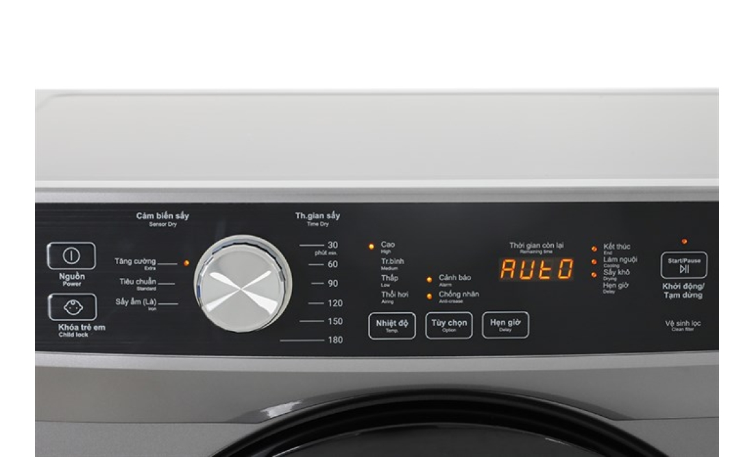 Máy sấy thông hơi Aqua 8 kg AQH-V800H SS