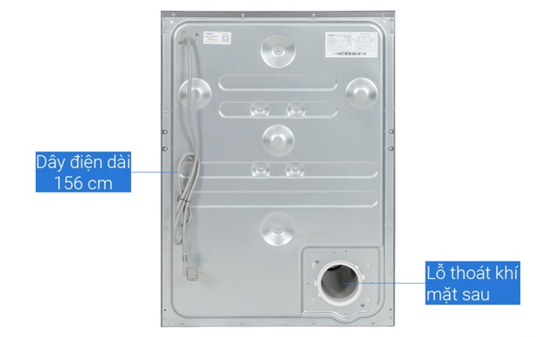Máy sấy thông hơi Aqua 8 kg AQH-V800H SS