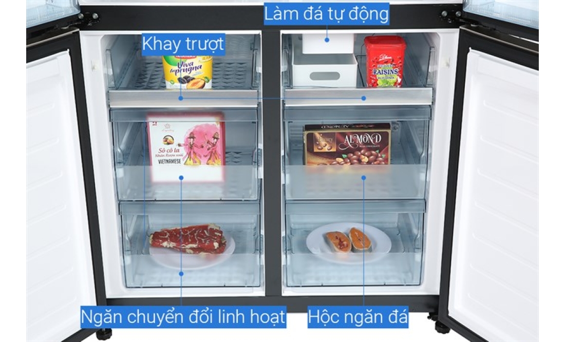 Tủ lạnh Hitachi Inverter 640 lít Multi Door R-WB640VGV0 GBK