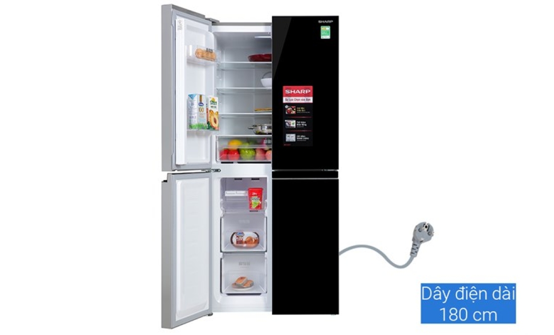 Tủ lạnh Sharp Inverter 362 lít Multi Door SJ-FX420VG-BK