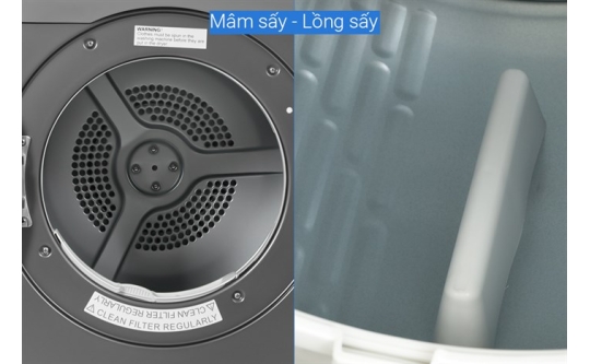 Máy sấy thông hơi Aqua 8 kg AQH-V800H SS