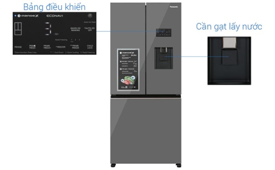 Tủ lạnh Panasonic 495 lít Multi Door PRIME+ Edition NR-CW530XMMV Inverter