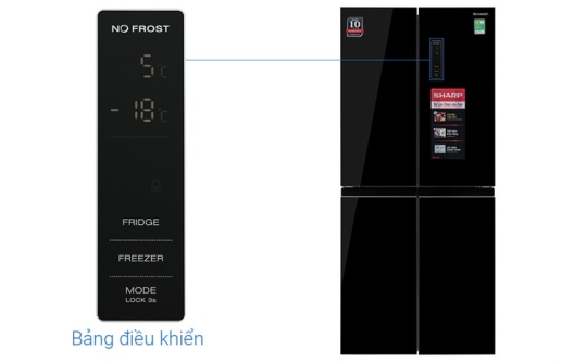 Tủ lạnh Sharp Inverter 362 lít Multi Door SJ-FX420VG-BK