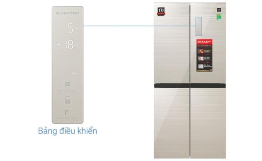 Tủ lạnh Sharp Inverter Multi Door 421 lít SJ-FXP510VG-CH