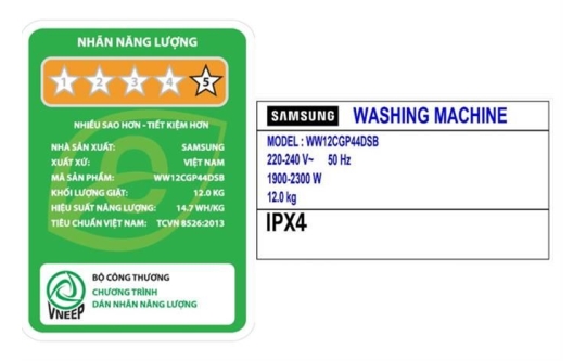 Máy giặt Samsung AI EcoBubble Inverter 12 kg WW12CGP44DSBSV