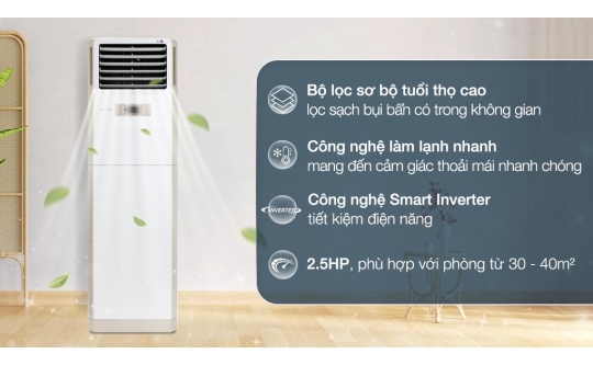 Máy Lạnh Tủ Đứng LG ZPNQ24GS1A0 2.5HP Inverter