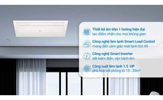 Máy Lạnh Âm Trần 1 Hướng LG ZTNQ12GULA0 1.0HP Inverter 2023