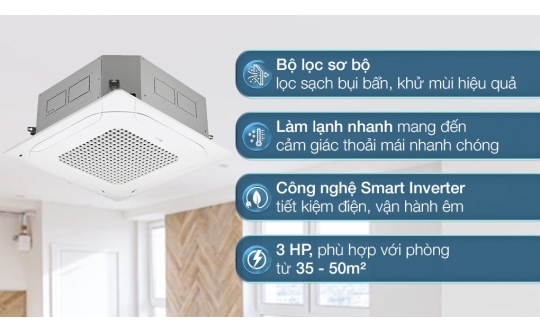 Máy Lạnh Âm Trần 4 Hướng LG ZTNQ30GNLE0 3.0HP Inverer