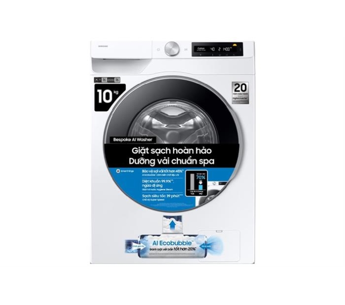 Máy giặt Samsung AI EcoBubble Inverter 10 kg WW10DG6U34LESV 2025
