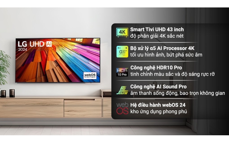 Smart Tivi LG 4K 43 inch 43UT8050PSB