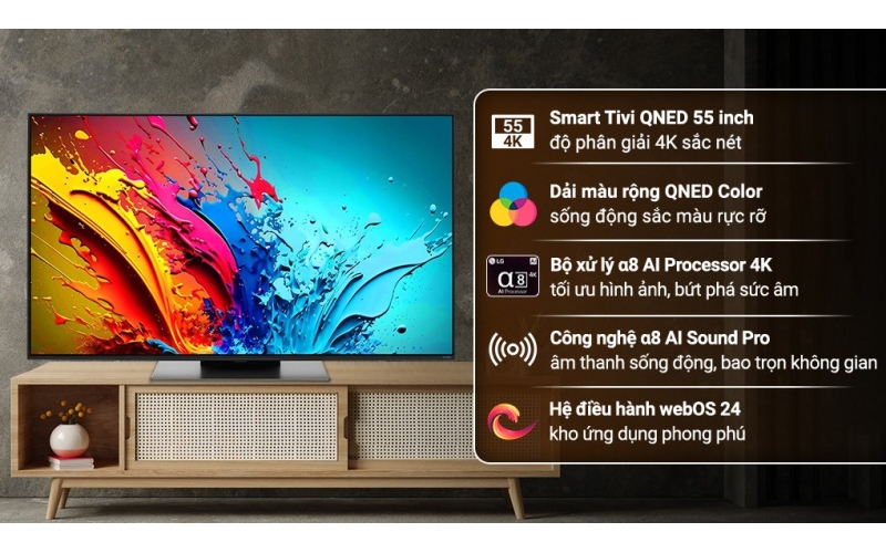 Smart Tivi QNED LG 4K 55 inch 55QNED86TSA