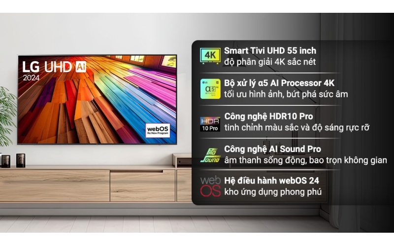 Smart Tivi LG 4K 55 inch 55UT8050PSB