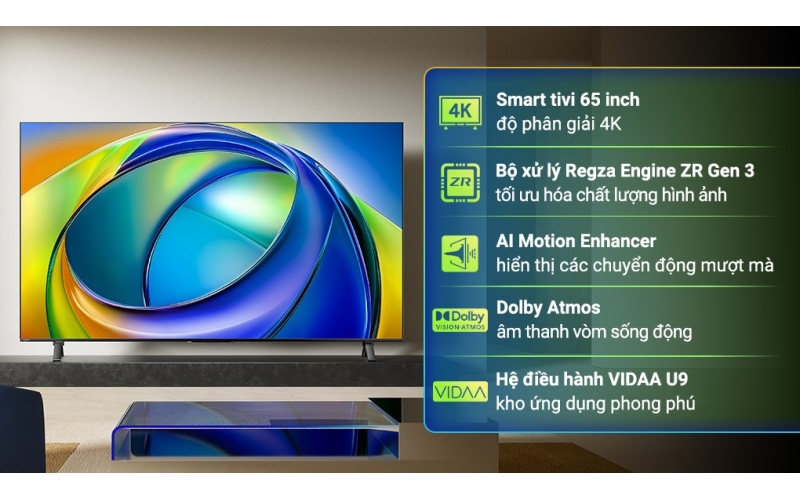 Smart Tivi Toshiba AI 4K 65 inch 65C350RP