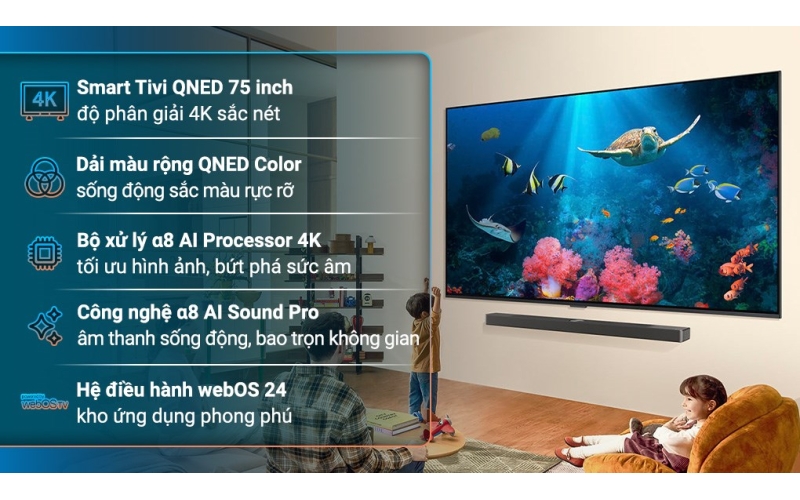 Smart Tivi QNED LG 4K 75 inch 75QNED86TSA
