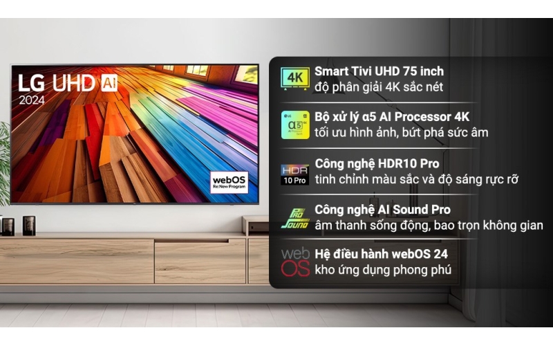 Smart Tivi LG 4K 75 inch 75UT8050PSB