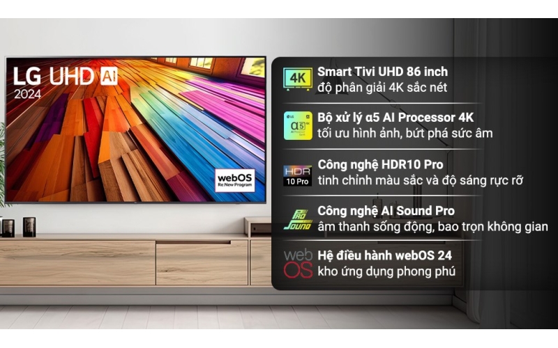 Smart Tivi LG 4K 86 inch 86UT8050PSB