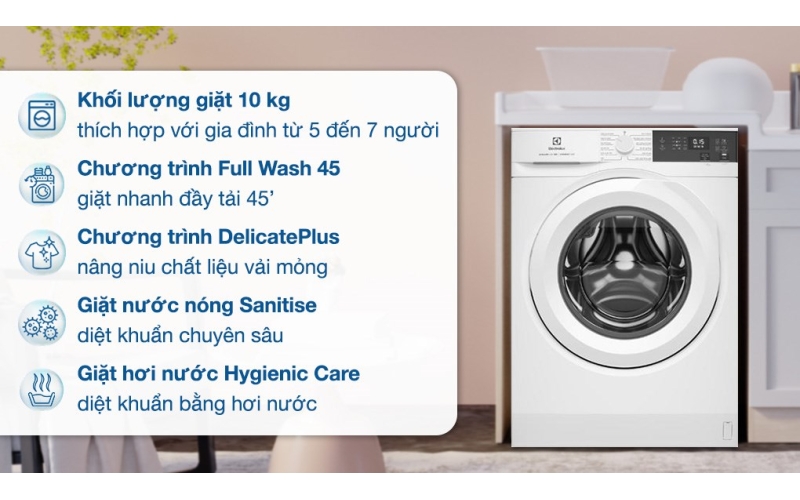Máy giặt Electrolux UltimateCare 300 Inverter 10 kg EWF1024D3WC