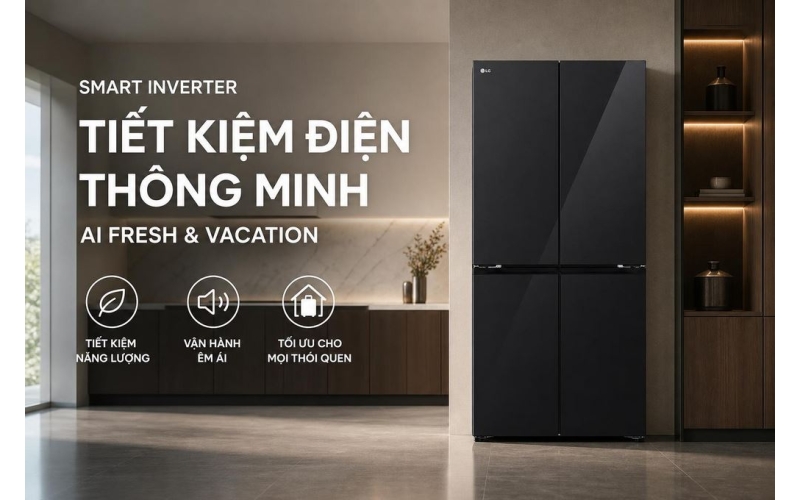 Tủ lạnh LG Inverter 580 lít Multi Door F56BG 2026