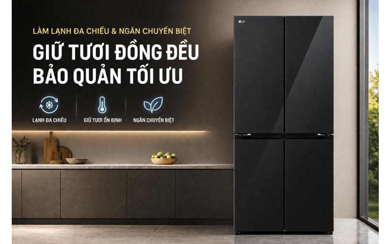 Tủ lạnh LG Inverter 580 lít Multi Door F56BG 2026
