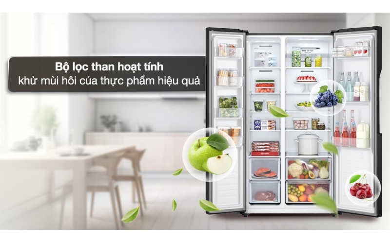 Tủ lạnh LG Inverter 519 lít Side By Side GR-B256BL
