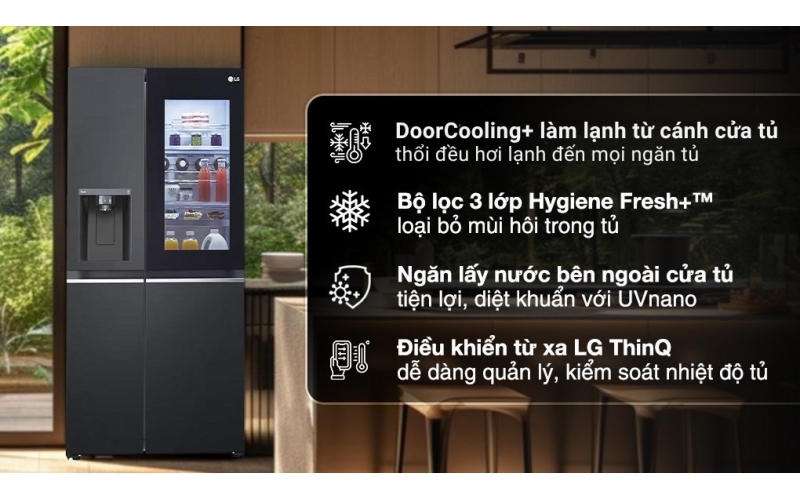 Tủ lạnh LG Inverter 635 lít Side By Side InstaView GR-G257BL