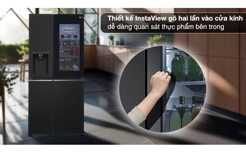 Tủ lạnh LG Inverter 635 lít Side By Side InstaView GR-G257BL