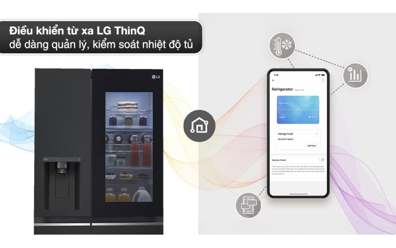 Tủ lạnh LG Inverter 635 lít Side By Side InstaView GR-G257BL