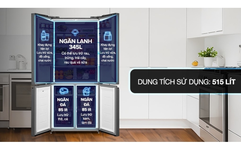 Tủ lạnh Toshiba Inverter 515 lít Multi Door GR-RF677WI-PGV(22)-XK