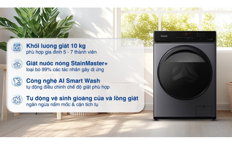 Máy giặt Panasonic Inverter 10 kg NA-V10FA1LVT 2025