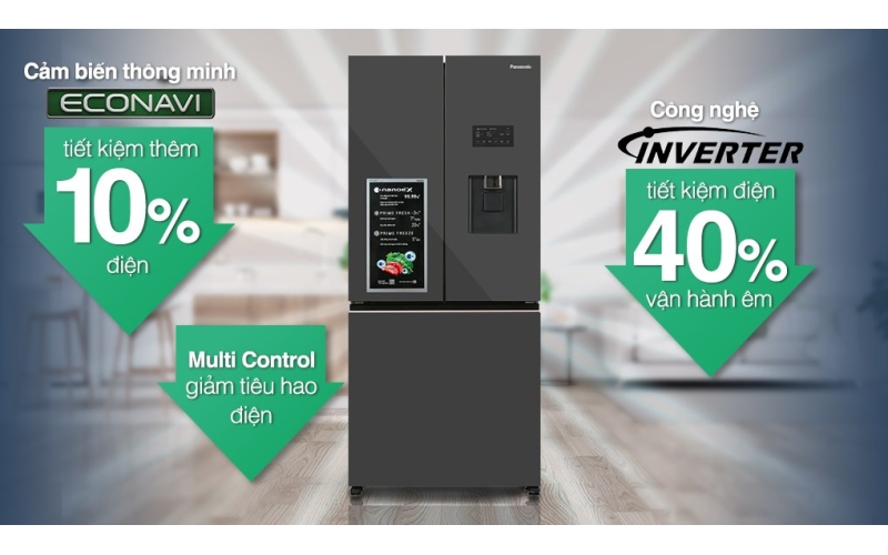 Tủ lạnh Panasonic 495 lít Multi Door PRIME+ Edition NR-CW530XMMV Inverter