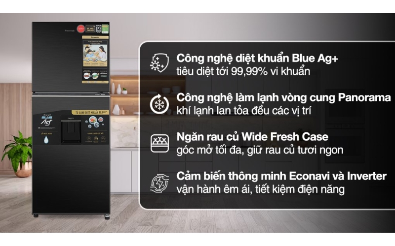 Tủ lạnh Panasonic Inverter 326 lít NR-TL351VGMV