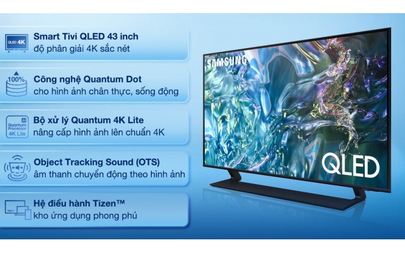 Smart Tivi QLED Samsung 4K 43 inch QA43Q60DA