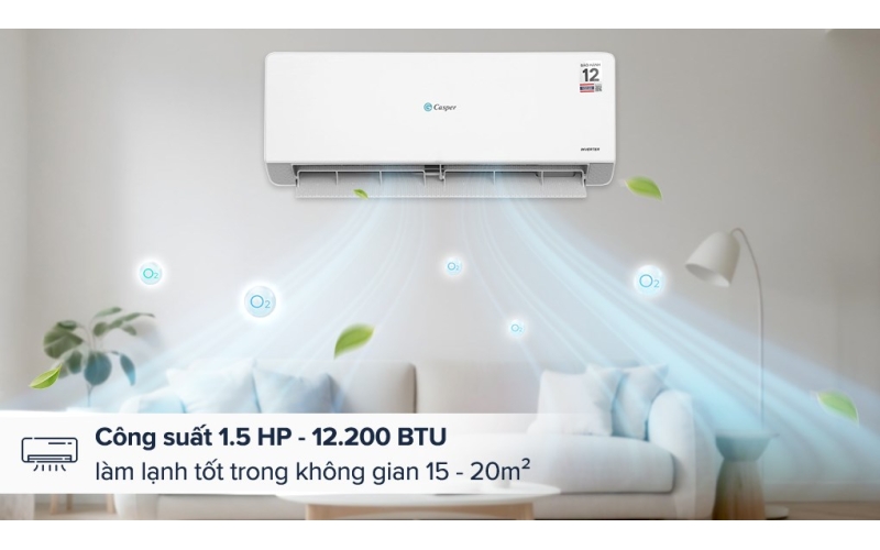 Máy Lạnh Casper QC-12IU36A 1.5HP Inverter 2026