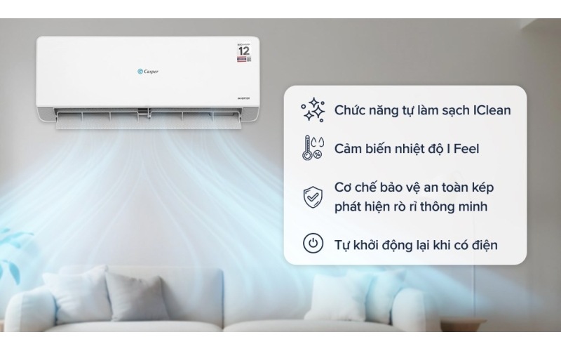 Máy Lạnh Casper QC-12IU36A 1.5HP Inverter 2026