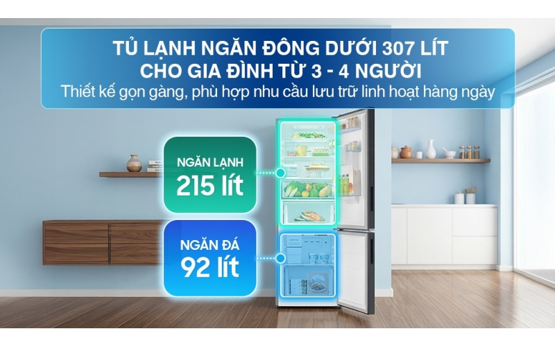 Tủ lạnh Samsung Inverter 307 lít RB30N4190B1/SV 2026