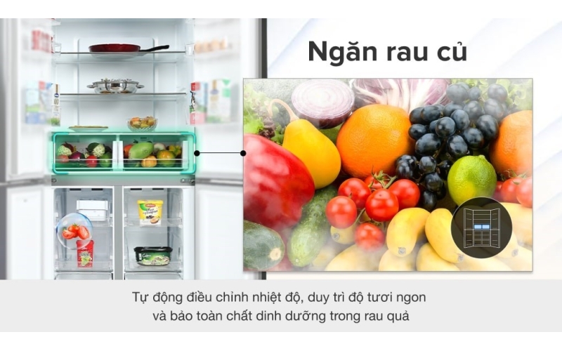 Tủ lạnh Samsung Inverter 488 lít Multi Door RF48A4000B4SV