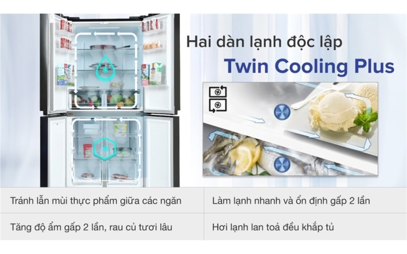 Tủ lạnh Samsung Inverter 488 lít Multi Door RF48A4000B4SV
