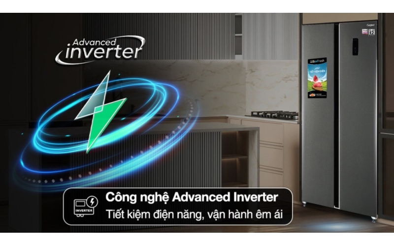 Tủ lạnh Casper Inverter 458 lít Side By Side RS-460PG
