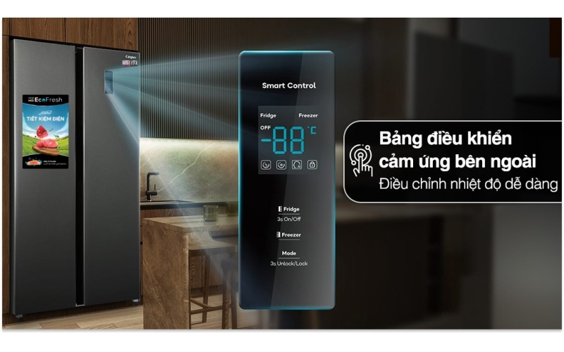 Tủ lạnh Casper Inverter 458 lít Side By Side RS-460PG