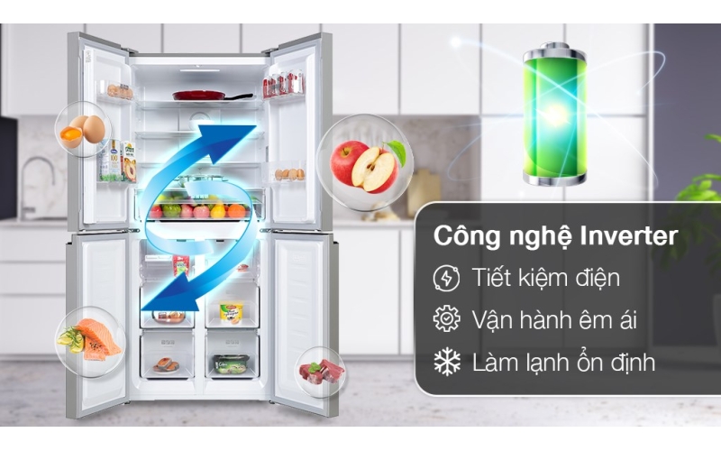 Tủ lạnh Sharp Inverter 362 lít Multi Door SJ-FX420VG-BK