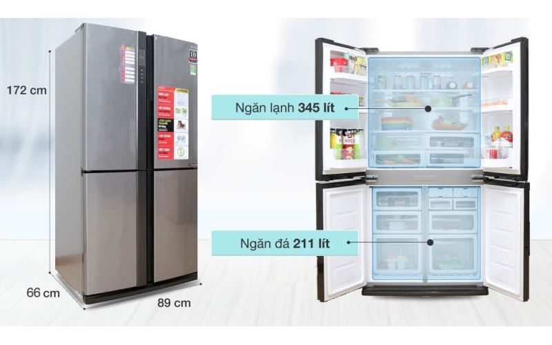 Tủ lạnh Sharp Inverter 556 lít SJ-FX630V-ST
