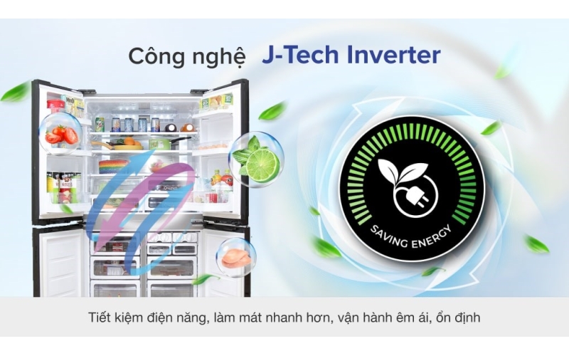 Tủ lạnh Sharp Inverter 556 lít SJ-FX630V-ST