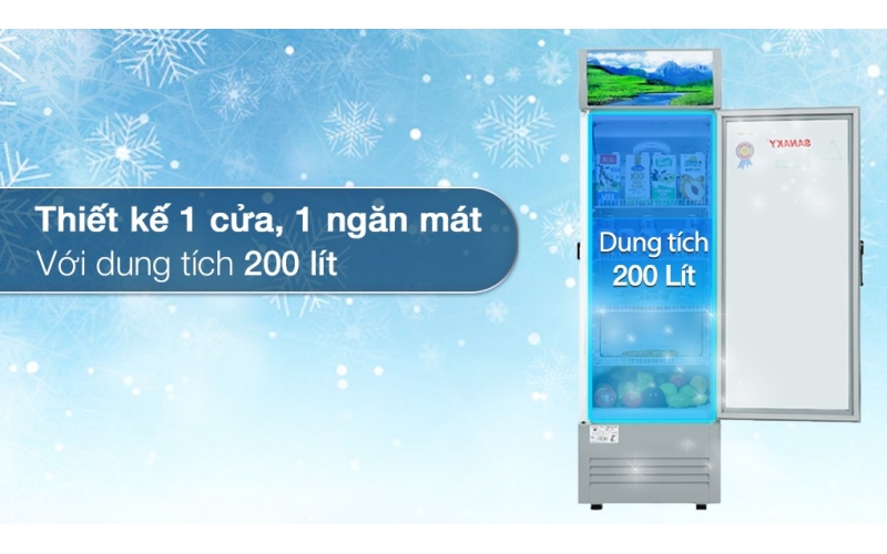 Tủ mát Sanaky Inverter 200 lít VH-258K3L