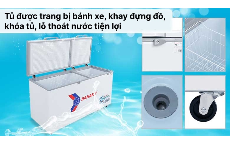 Tủ đông Sanaky Inverter 530 lít VH-6699HY3