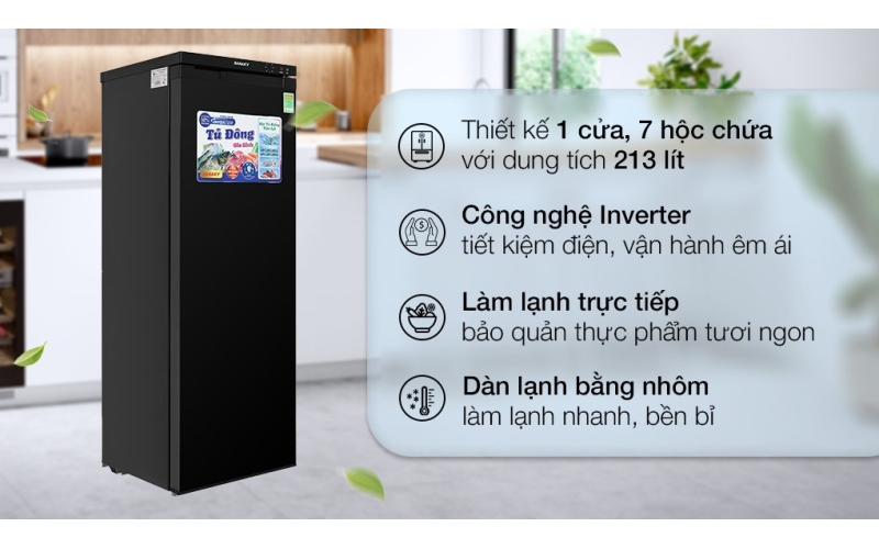 Tủ đông Sanaky Inverter 230 lít VH230VD3