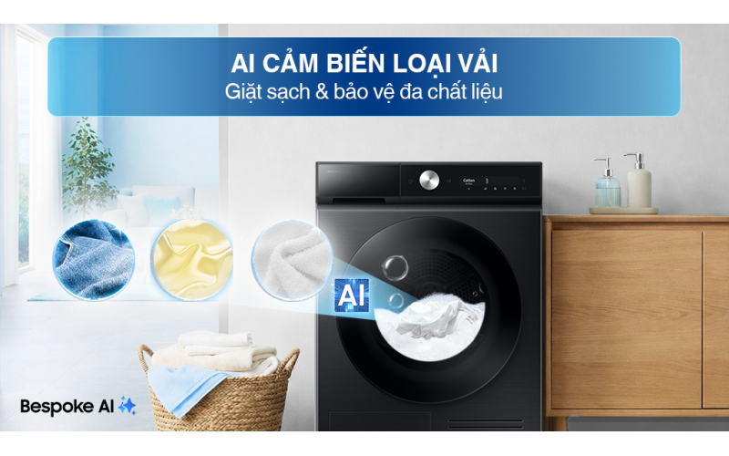 Máy giặt Samsung Bespoke AI EcoBubble Inverter 10 kg WW10DB7U34GBSV
