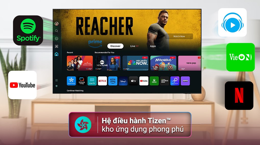 Smart Tivi Samsung 4K Crystal UHD 98 inch UA98DU9000